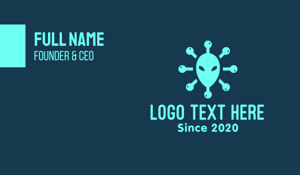 Alien Head Virus Business Card Design Image Preview