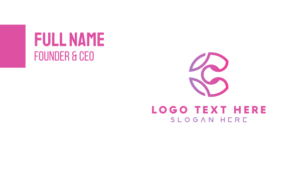 Modern Feminine C Business Card Design Image Preview