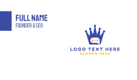 Blue Crown Chat Business Card Design