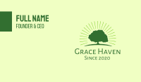 Green Bright Tree Business Card Design