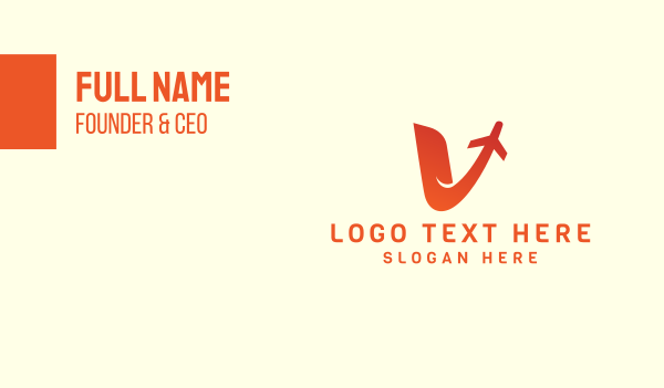 Red Airplane V Business Card Design Image Preview