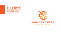 Orange Juice Letter C Business Card Design