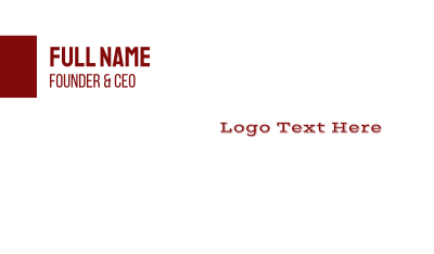 Wild West Wordmark Business Card Image Preview
