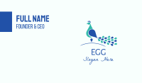 Elegant Peacock Business Card Design