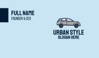 Grey SUV Car Business Card Design