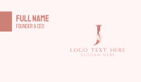 Elegant Leaves Letter J Business Card Preview