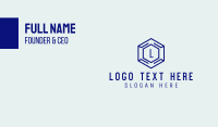 Hexagon Tech Lettermark  Business Card Preview