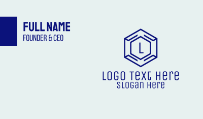 Hexagon Tech Lettermark  Business Card Image Preview