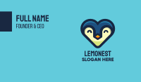 Happy Heart Penguin Business Card Design