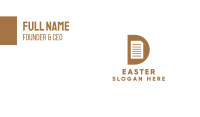 Gold D Document Business Card Design