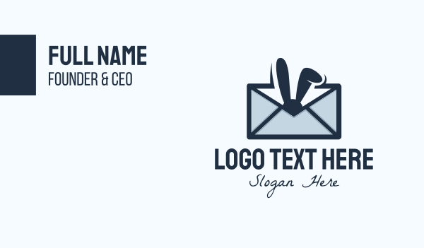 Bunny Letter Envelope Business Card Design Image Preview