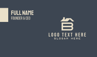 House Letter B Business Card Design