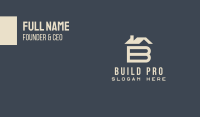 House Letter B Business Card Image Preview