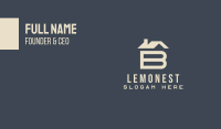 House Letter B Business Card Image Preview