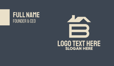 House Letter B Business Card