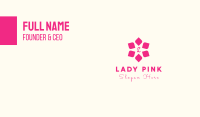 Pink Star Flower Lettermark Business Card Image Preview