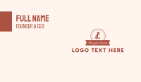Circle Banner Lettermark Business Card Design