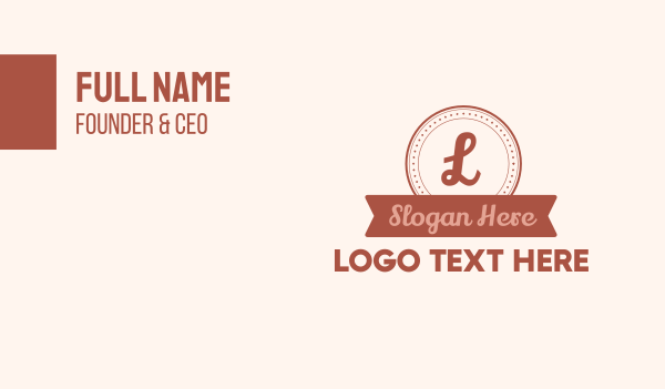 Circle Banner Lettermark Business Card Design Image Preview