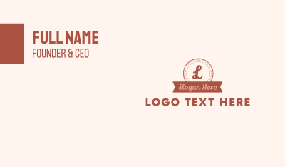Circle Banner Lettermark Business Card Image Preview