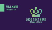 Cute Green Crown Business Card Design Image Preview
