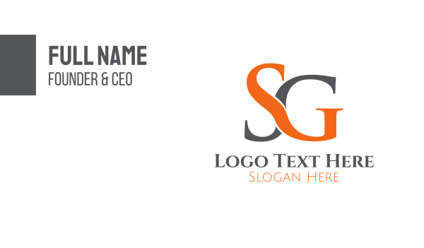 Professional S & G Letters Business Card Design