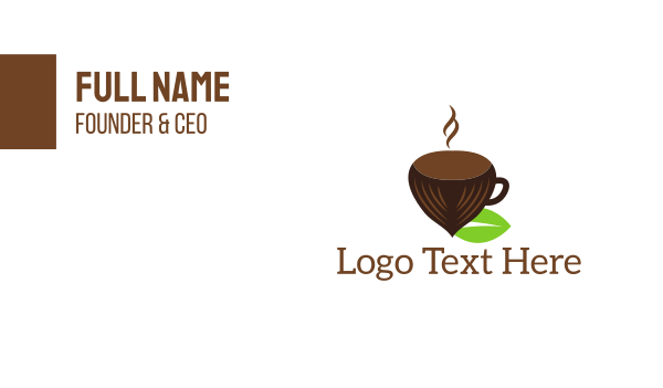 Hazelnut Cup Business Card Design Image Preview
