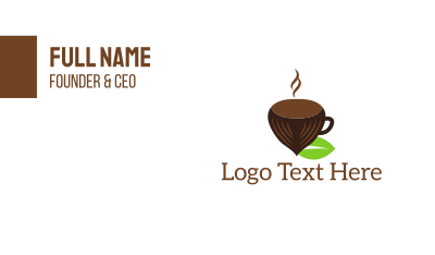 Hazelnut Cup Business Card Image Preview