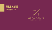 Gold Bow Arrow  Business Card Image Preview