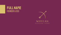 Gold Bow Arrow  Business Card Image Preview