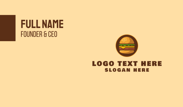 Burger Hamburger Business Card Design Image Preview