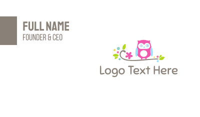Cute Owl Business Card Image Preview