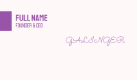 Handwritten & Feminine Business Card Image Preview