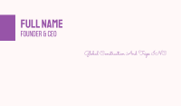 Handwritten & Feminine Business Card Image Preview