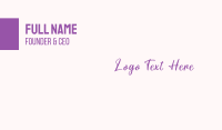 Handwritten & Feminine Business Card Image Preview