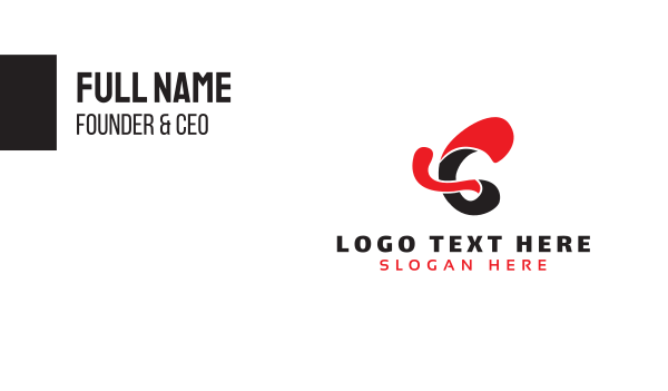 Red Black C Stroke Business Card Design Image Preview
