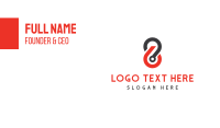 Modern Outline Number 8 Business Card Image Preview