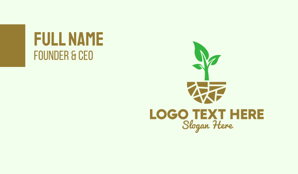 Natural Organic Gardening   Business Card Design Image Preview