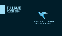Origami Blue Bird Business Card Design