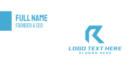 Blue Letter R Business Card Image Preview
