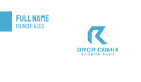 Blue Letter R Business Card Image Preview