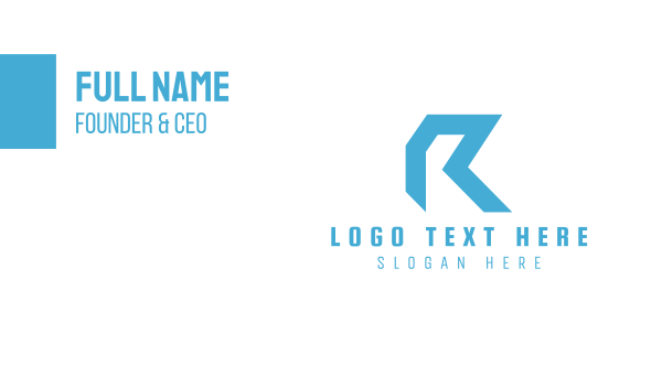 Blue Letter R Business Card Design Image Preview