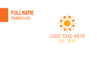 Modern Sun Flower Outline Business Card Image Preview