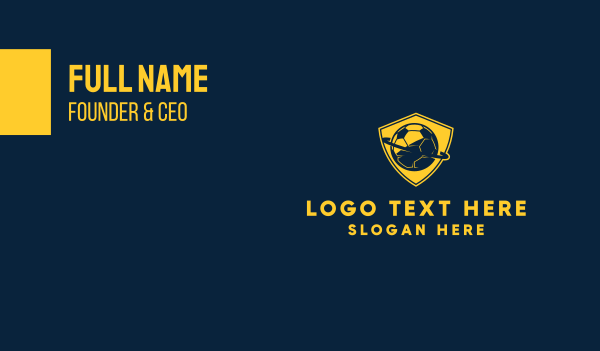 Gold Soccer Badge Business Card Design Image Preview