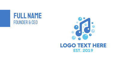 Music Note Bubbles Business Card Image Preview