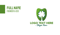 Green Cloverleaf Dentistry Business Card Preview