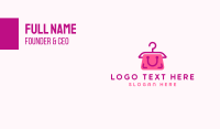 Pink Hanger Shopping Bag Business Card Design