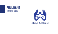 Blue Hand Gaming Business Card Design