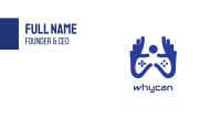 Blue Hand Gaming Business Card Image Preview