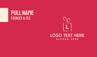 Brushstroke Gift Lettermark Business Card Preview