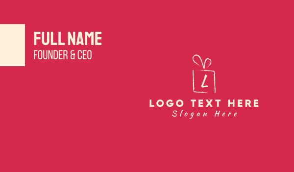 Brushstroke Gift Lettermark Business Card Design Image Preview
